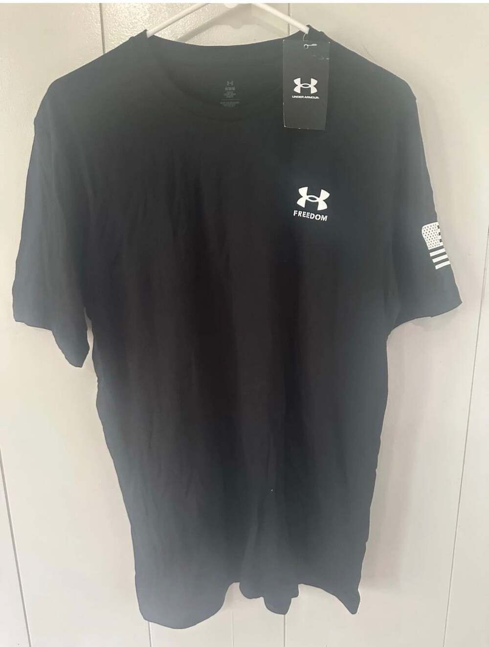 Under Armour Freedom Flag T-Shirt Size M Black